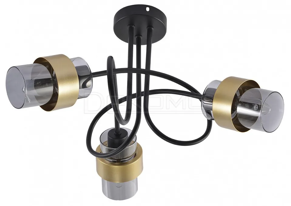 Люстра на штанге 1139/3P Black/Gold